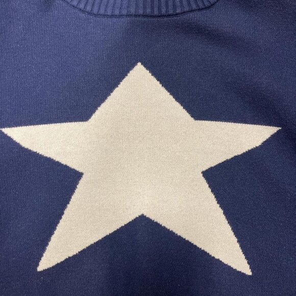 Vintage Supply Women's Navy and Blue Jumper - Picture 4 of 4